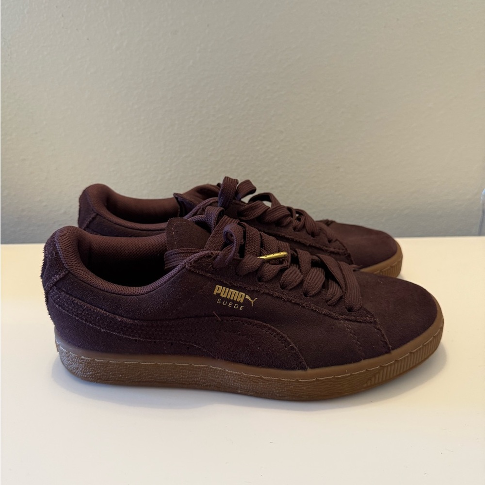 Puma Brown Sneakers Suede Low-Top